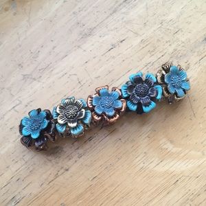 Turquoise & copper colored bracelet-stretch